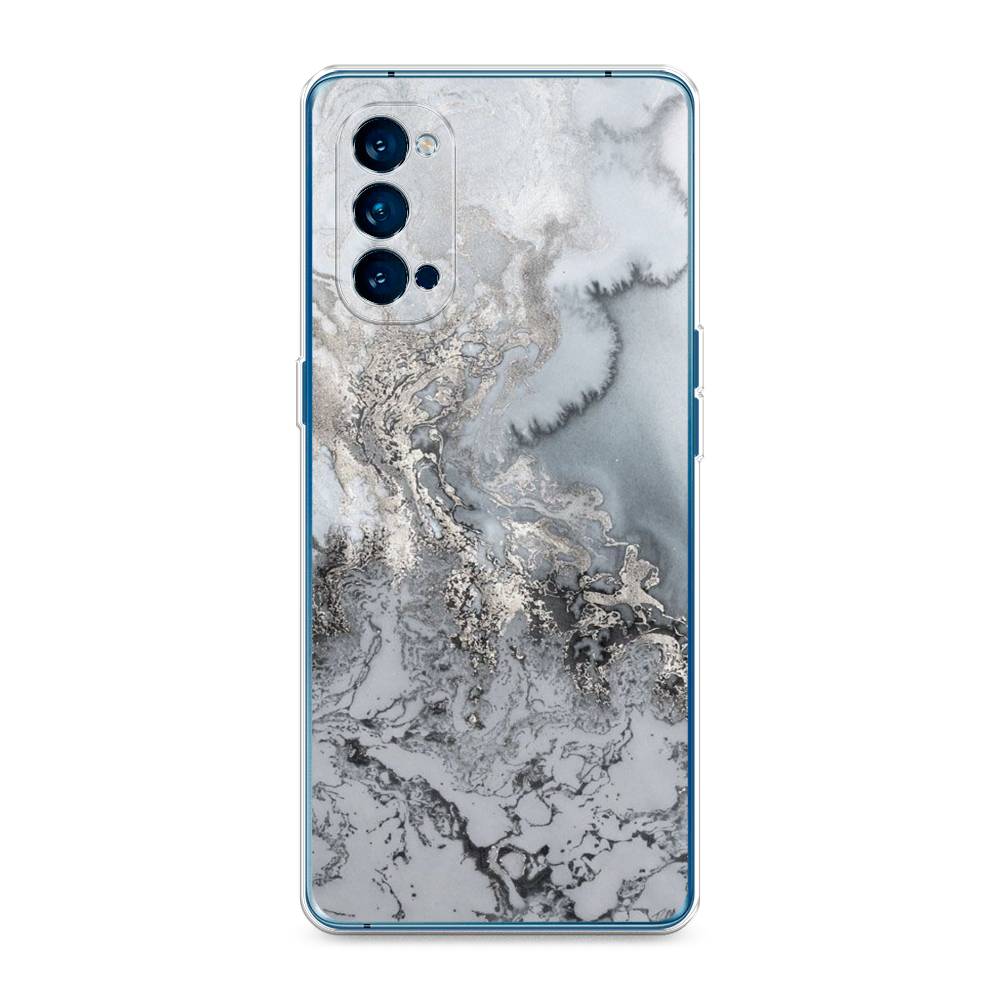 фото Силиконовый чехол "морозная лавина серая" на oppo reno 4 pro 5g awog