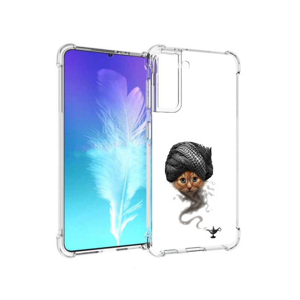 

Чехол MyPads Tocco для Samsung Galaxy S21 кот джин (PT157088.510.398), Прозрачный, Tocco