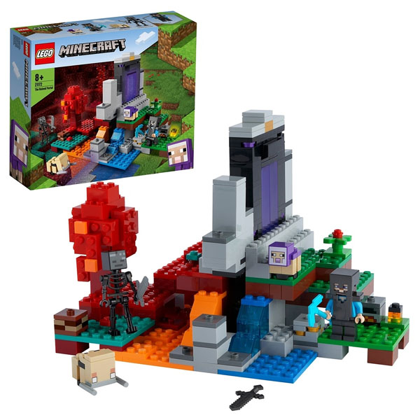 Конструктор LEGO Minecraft 21172 Разрушенный портал конструктор lego minecraft разрушенный портал 21172