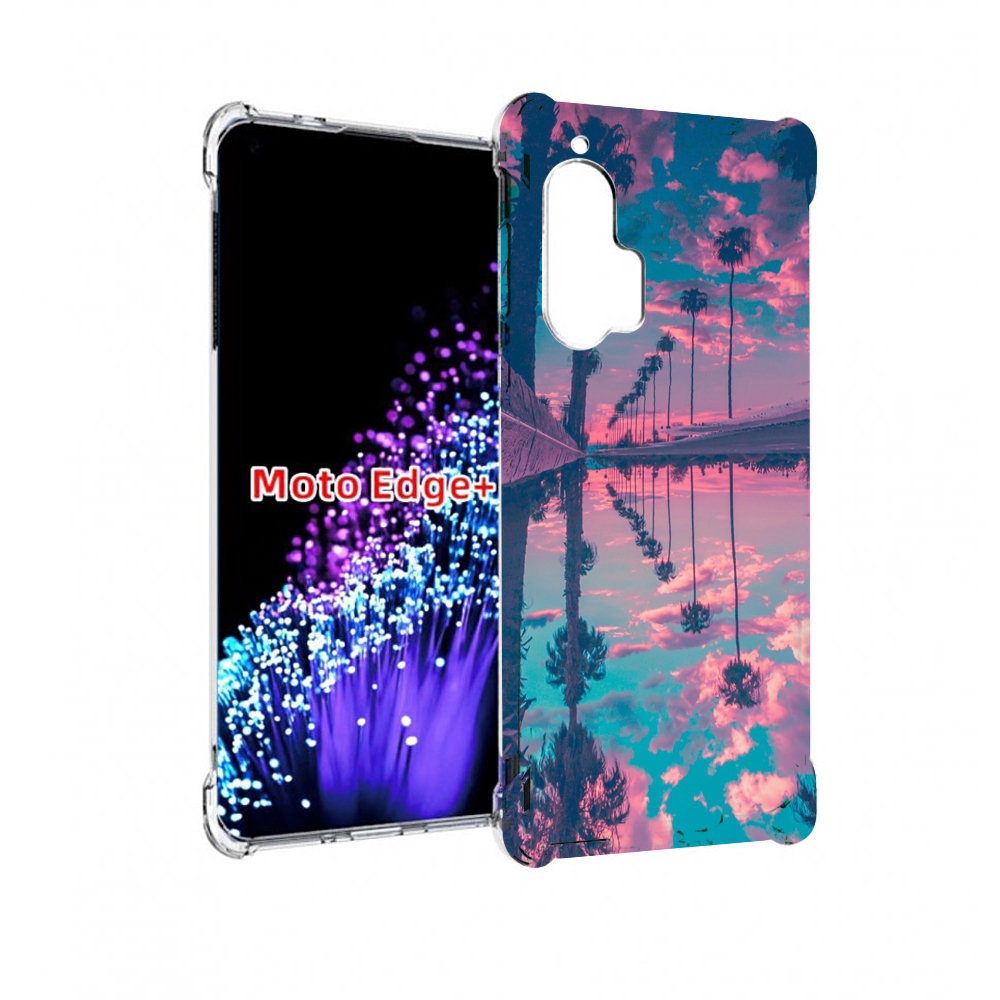 

Чехол MyPads отражение-пальм для Motorola Edge+ Plus, Прозрачный, Tocco