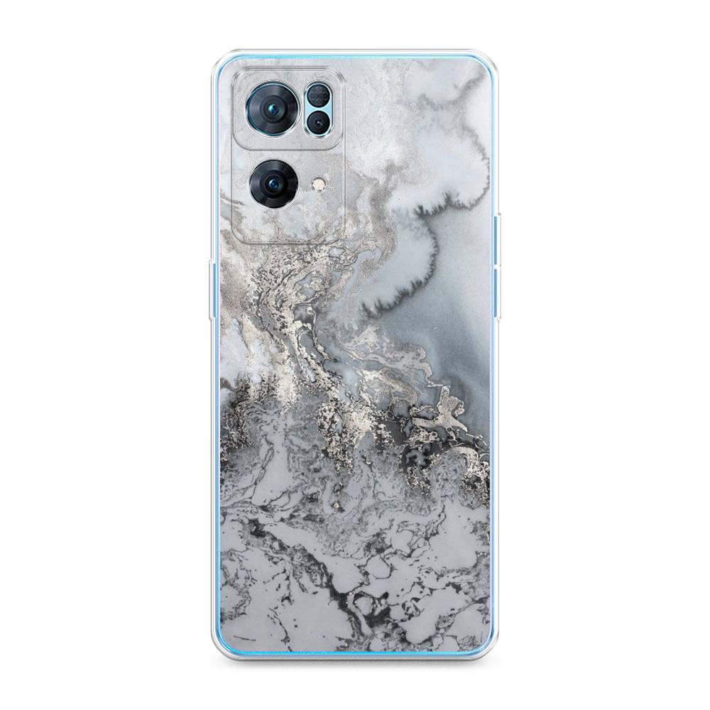 

Чехол Awog на Oppo Reno 7 Pro "Морозная лавина серая", Разноцветный, 258250-3