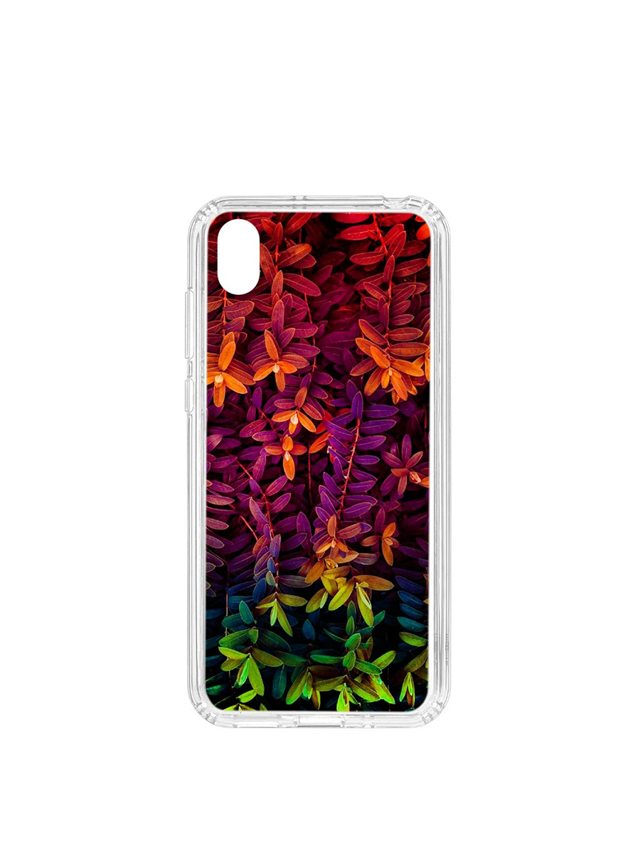 фото Чехол на huawei honor 8s kruche print neon leaves кruче