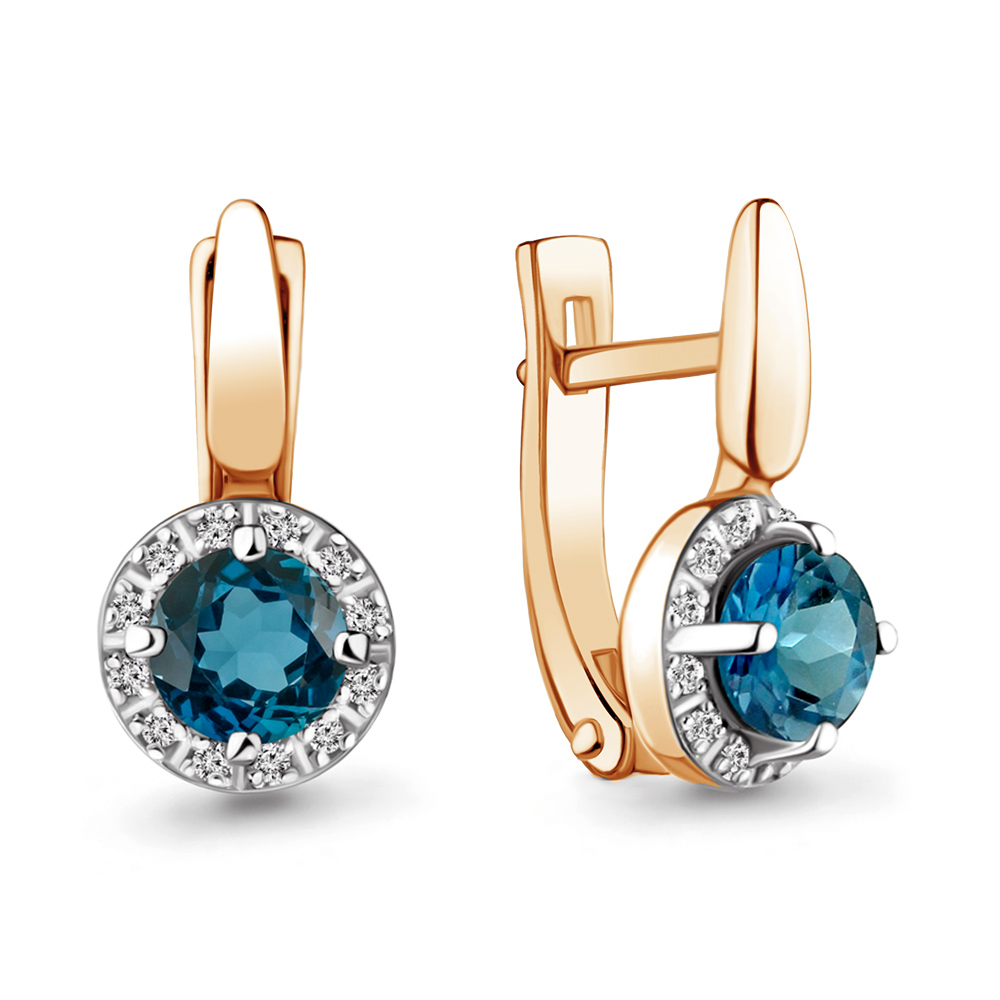 

Серьги из красного золота с бриллиантом Aquamarine Aquamarine 942590к_585_кз, 942590к_585_кз