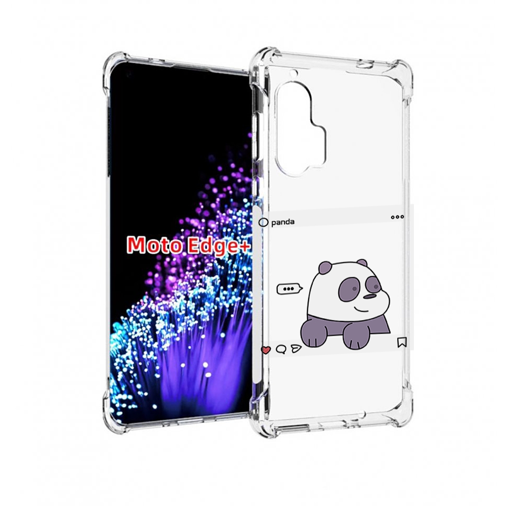 

Чехол MyPads пандочка-фотка для Motorola Edge+ Plus, Прозрачный, Tocco