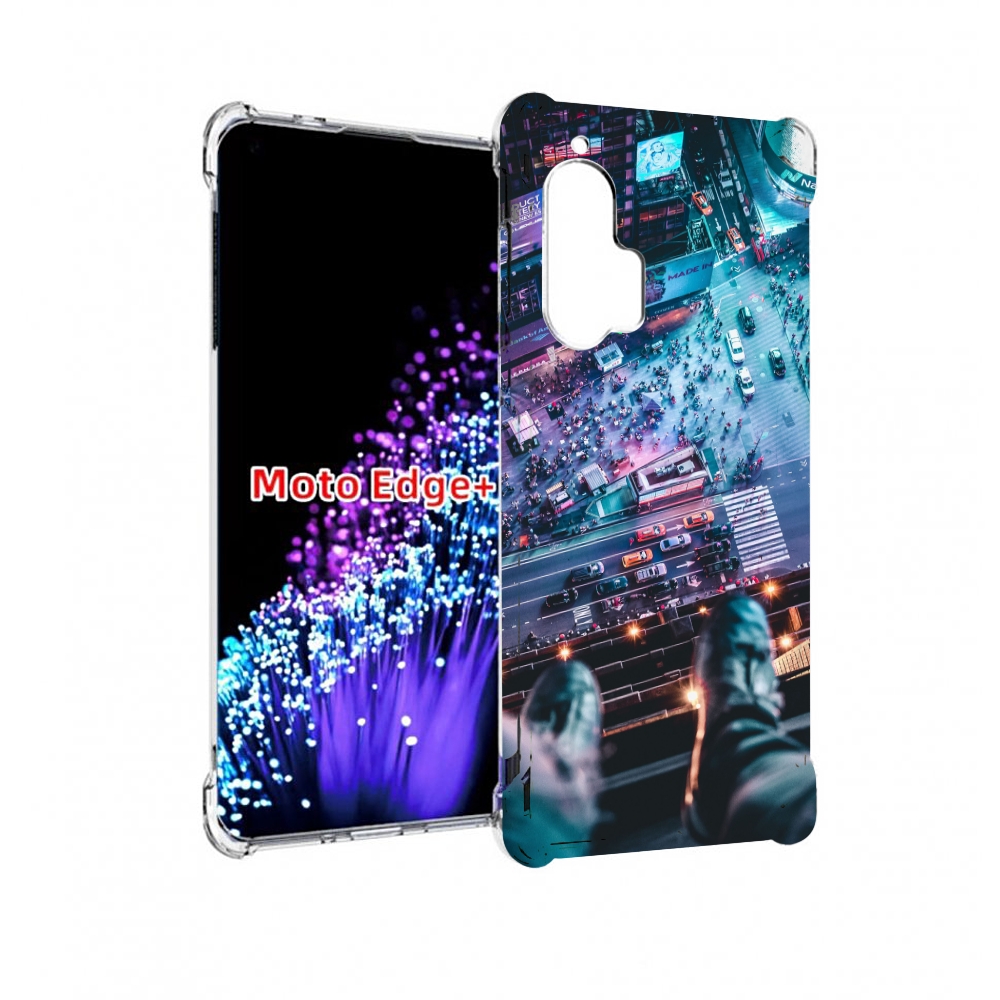 

Чехол MyPads парень на крыше для Motorola Edge+ Plus, Прозрачный, Tocco