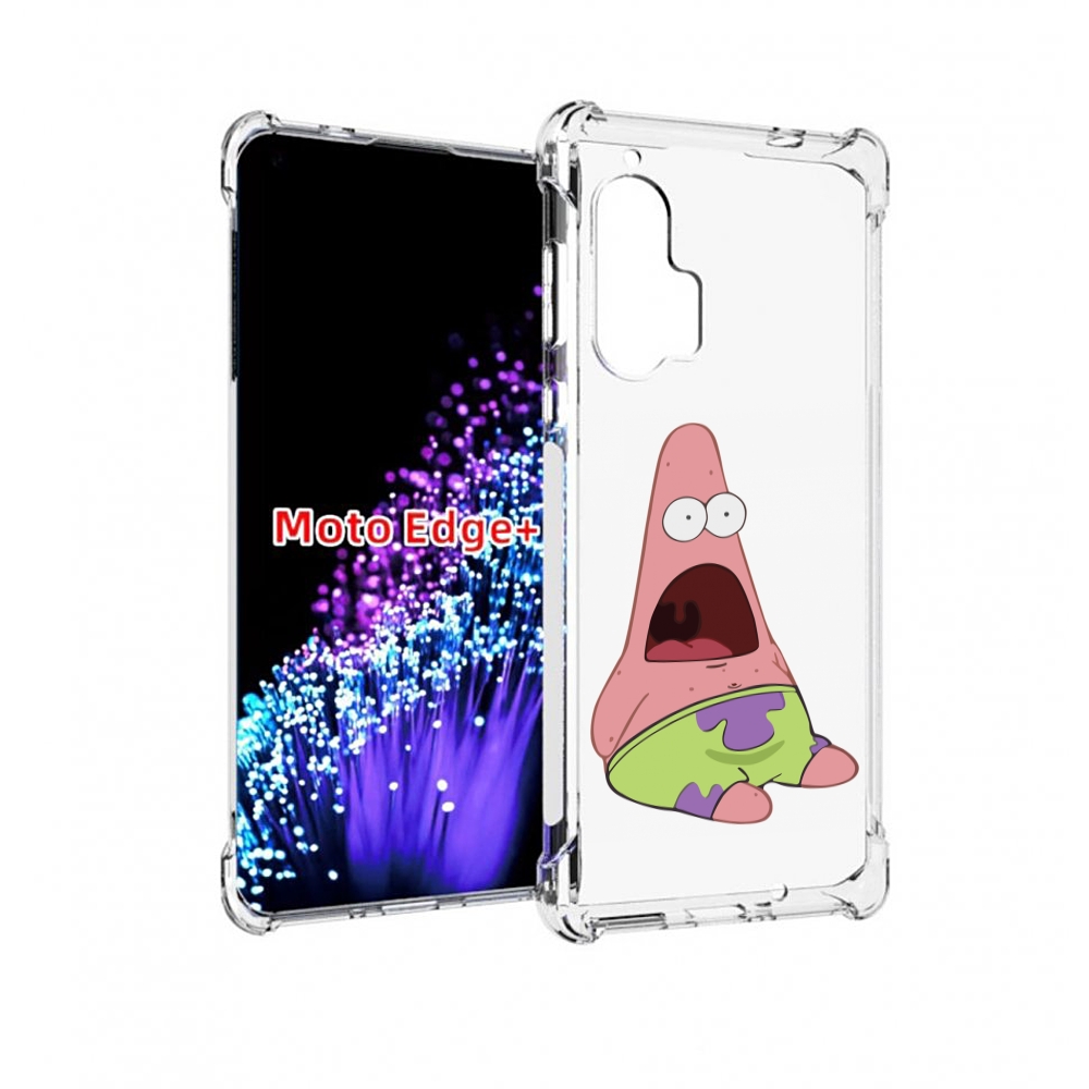 

Чехол MyPads патрик-в-шоке детский для Motorola Edge+ Plus, Прозрачный, Tocco