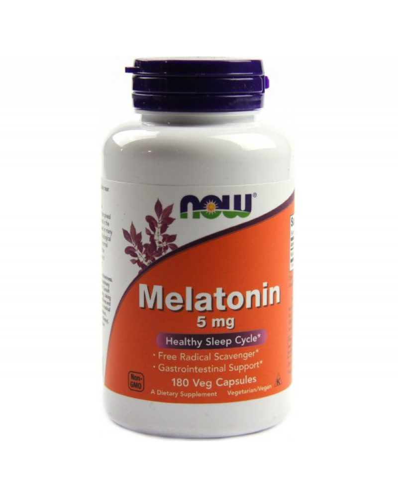 

Мелатонин NOW Melatonin 5 мг растительные капсулы 180 шт.