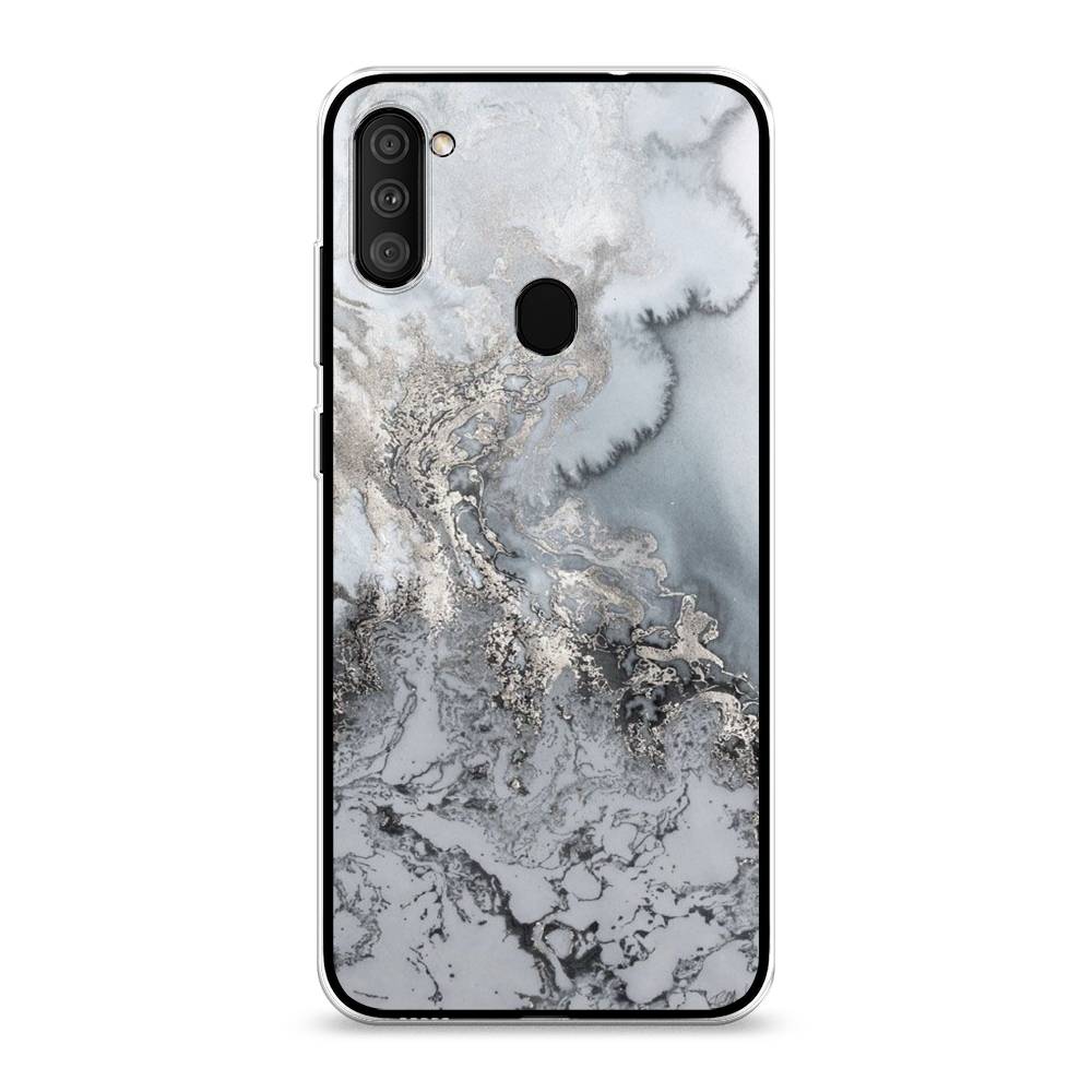 фото Силиконовый чехол "морозная лавина серая" на samsung galaxy m11 awog
