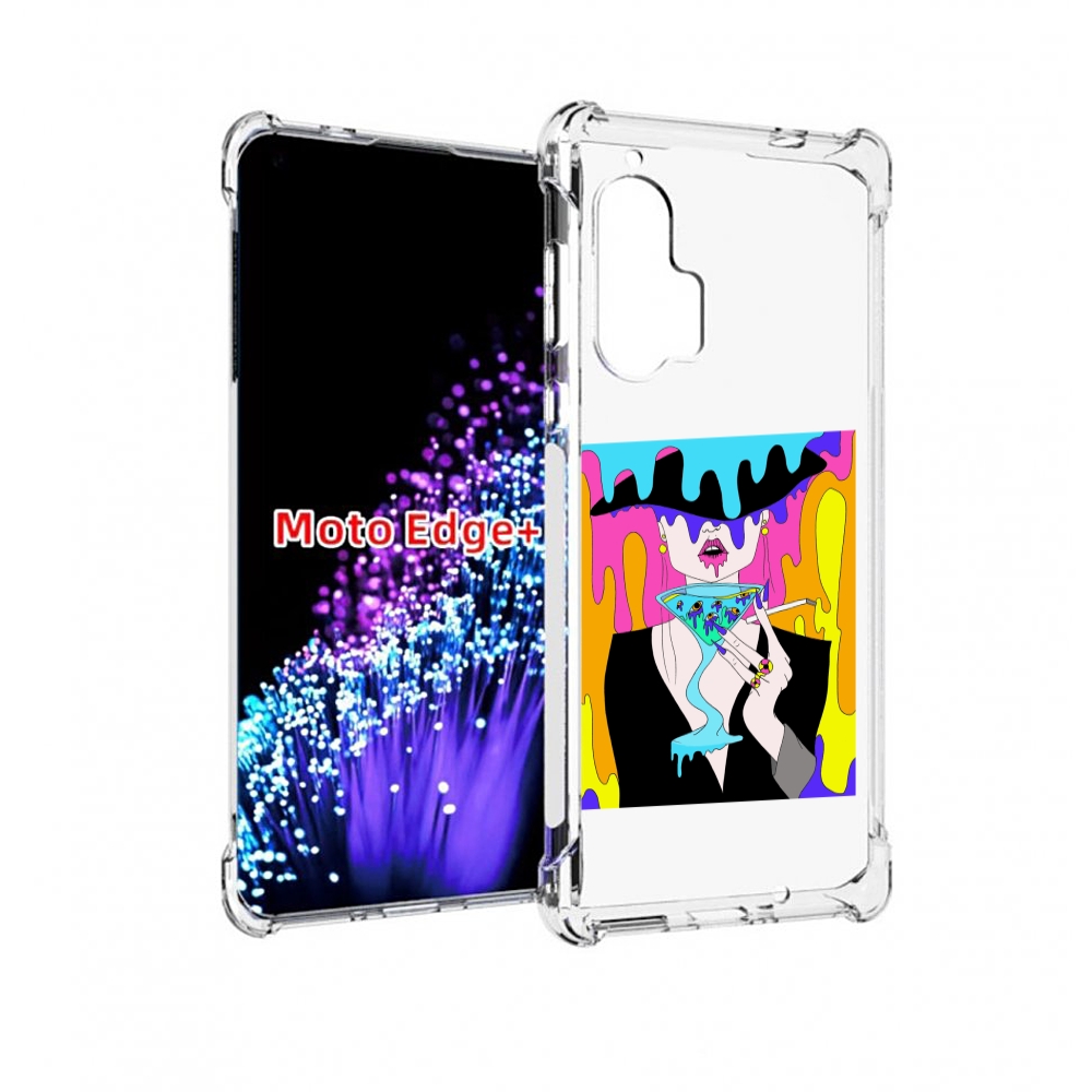 

Чехол MyPads плавленая девушка акварель женский для Motorola Edge+ Plus, Прозрачный, Tocco
