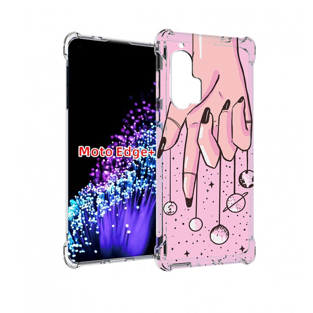 

Чехол MyPads планеты-на-пальцах для Motorola Edge+ Plus, Прозрачный, Tocco