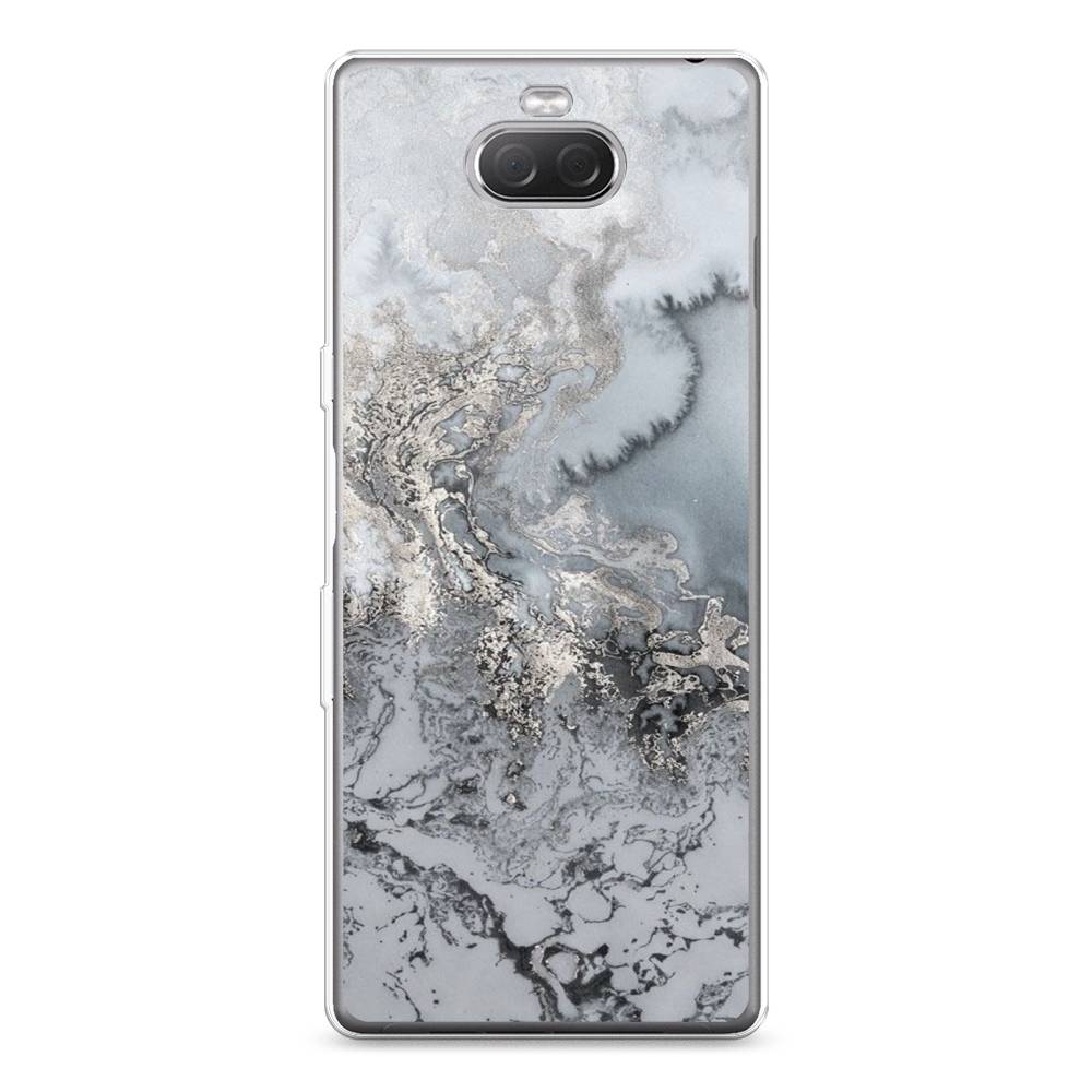 

Силиконовый чехол "Морозная лавина серая" на Sony Xperia 10 Plus, 54150-3