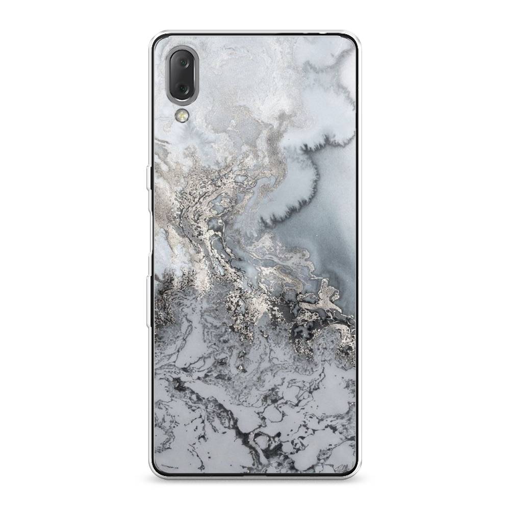 фото Силиконовый чехол "морозная лавина серая" на sony xperia l3 awog