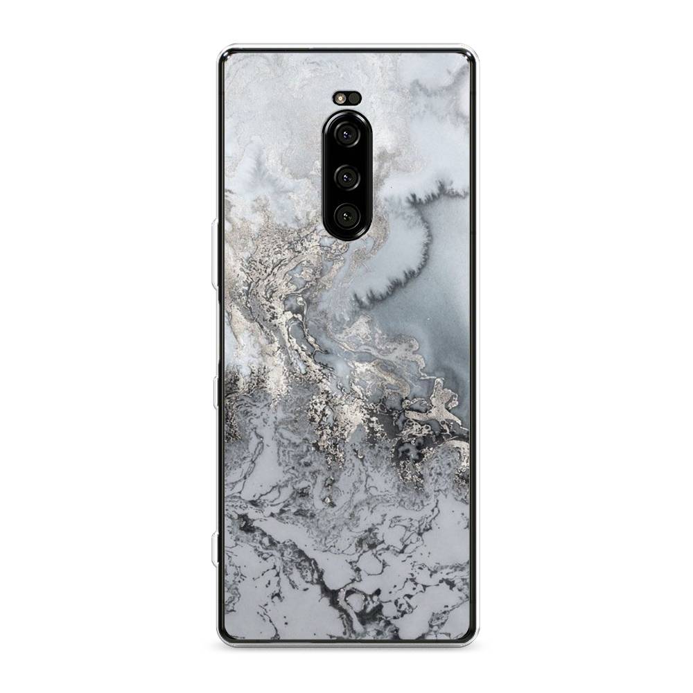 фото Силиконовый чехол "морозная лавина серая" на sony xperia xz4 awog