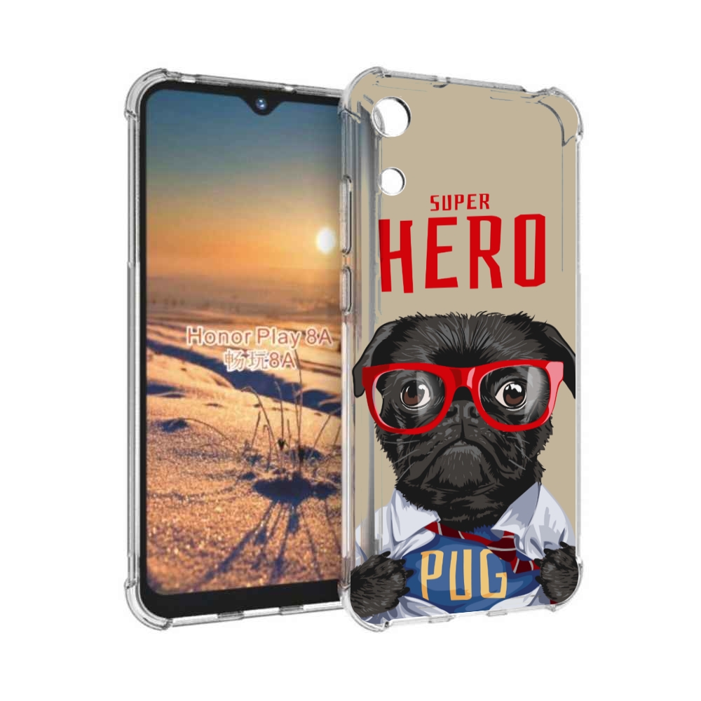 

Чехол бампер MyPads Герой-PUG для Honor 8A, Прозрачный, Tocco