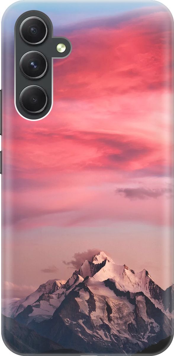 

Силиконовый чехол на Samsung Galaxy A54 5G "Горы и небо", Коричневый;розовый, 158758