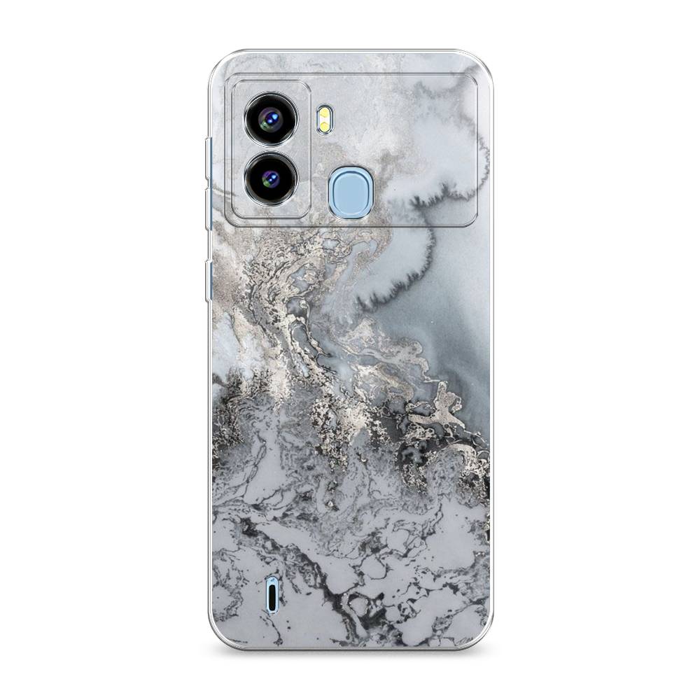 фото Силиконовый чехол "морозная лавина серая" на tecno pop 6 awog