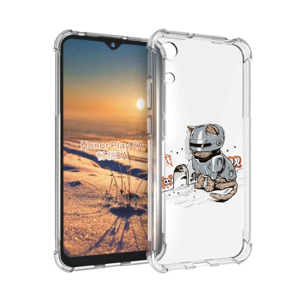 

Чехол бампер MyPads Грозный кот для Honor 8A, Прозрачный, Tocco