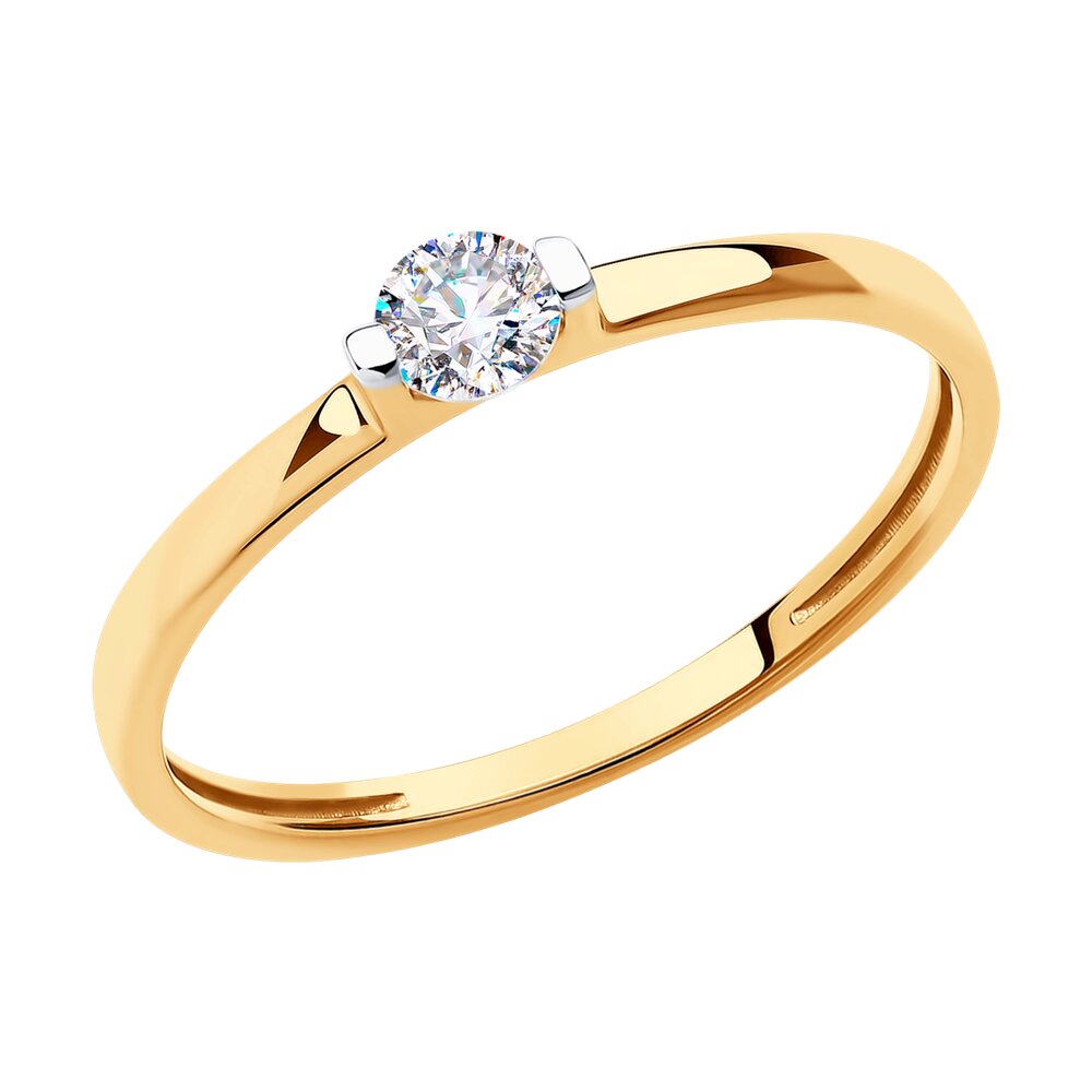 

Кольцо из золота р. 19 Diamant 31-110-00840-1, фианит, 31-110-00840-1