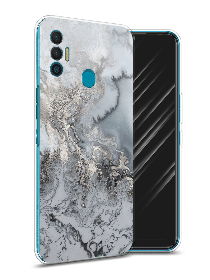 

Чехол Awog на Tecno Spark 7 "Морозная лавина серая", Разноцветный, 301050-3