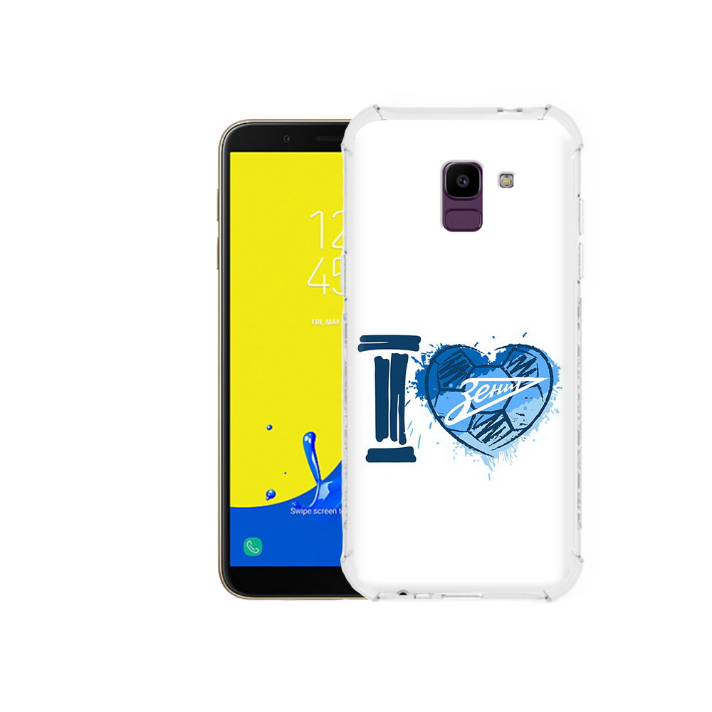 

Чехол MyPads Tocco для Samsung Galaxy J6 (2018) ФК я люблю зенит, Прозрачный, Tocco