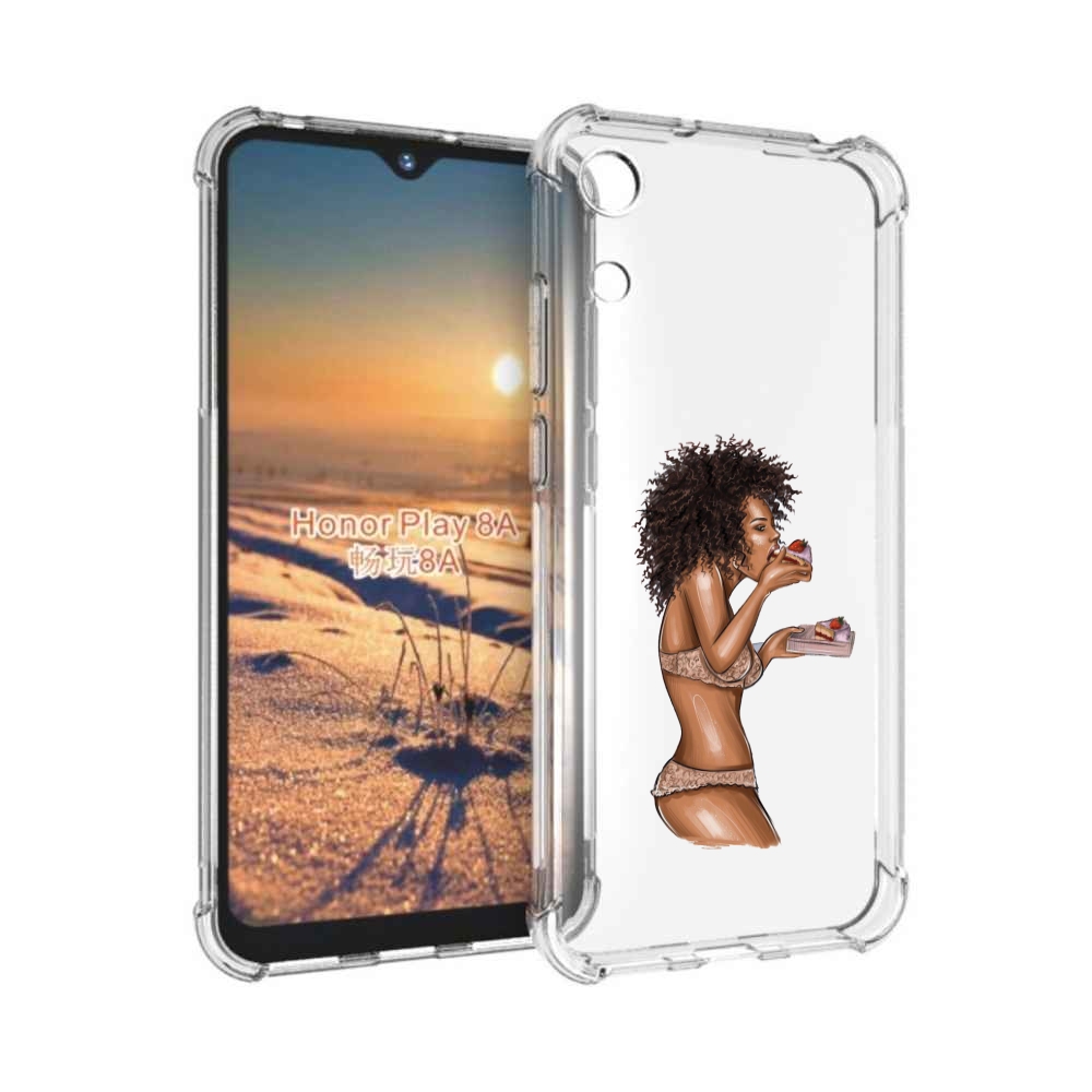 

Чехол бампер MyPads Девушка-с-пирожными женский для Honor 8A, Прозрачный, Tocco