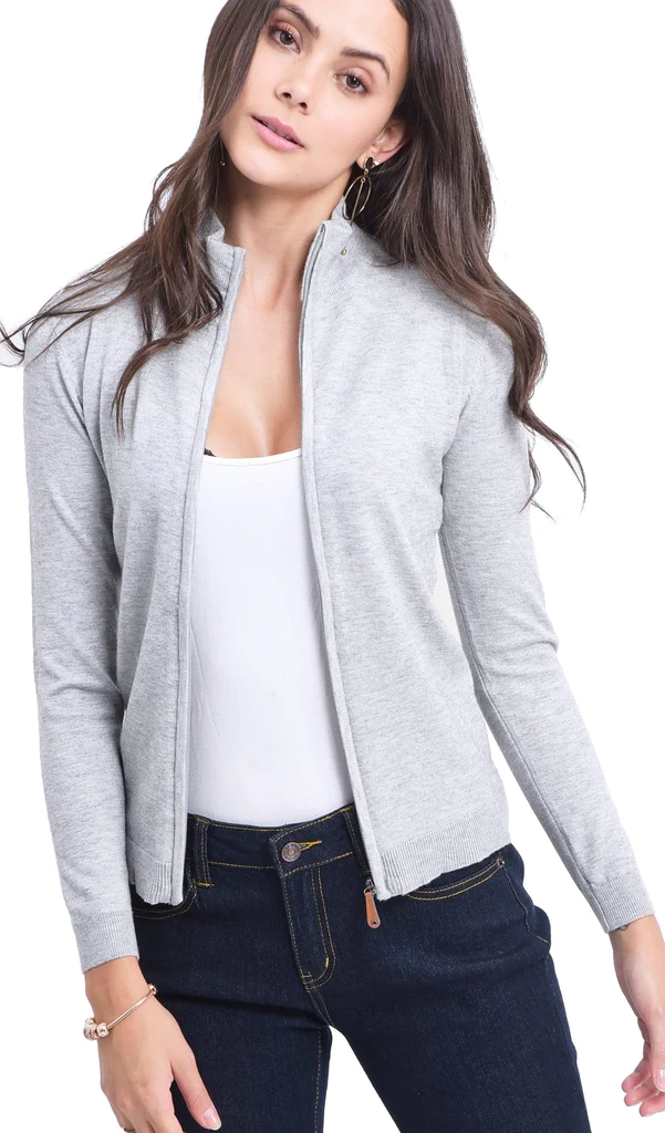 Лонгслив женский C&Jo CJF747 серый S