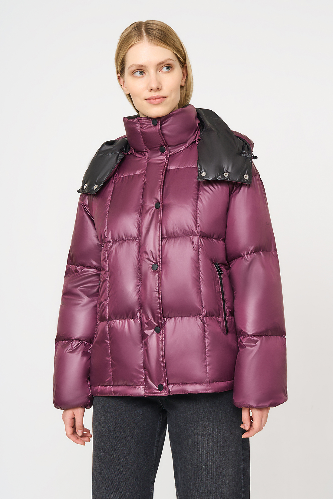 

Пуховик женский Baon B0023558 фиолетовый XXL, B0023558