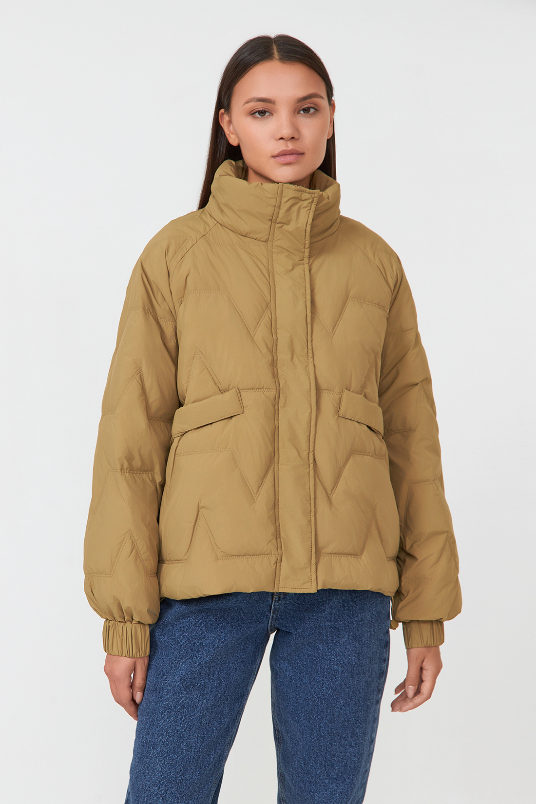 

Пуховик женский Baon B0023567 хаки XXL, B0023567