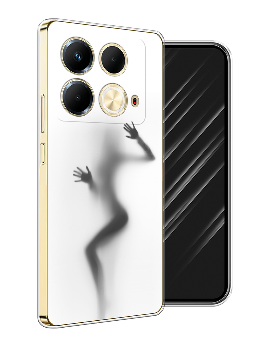 

Чехол Awog на Infinix Note 40 "Девушка в душе", Серый;белый;черный, 3105850-1