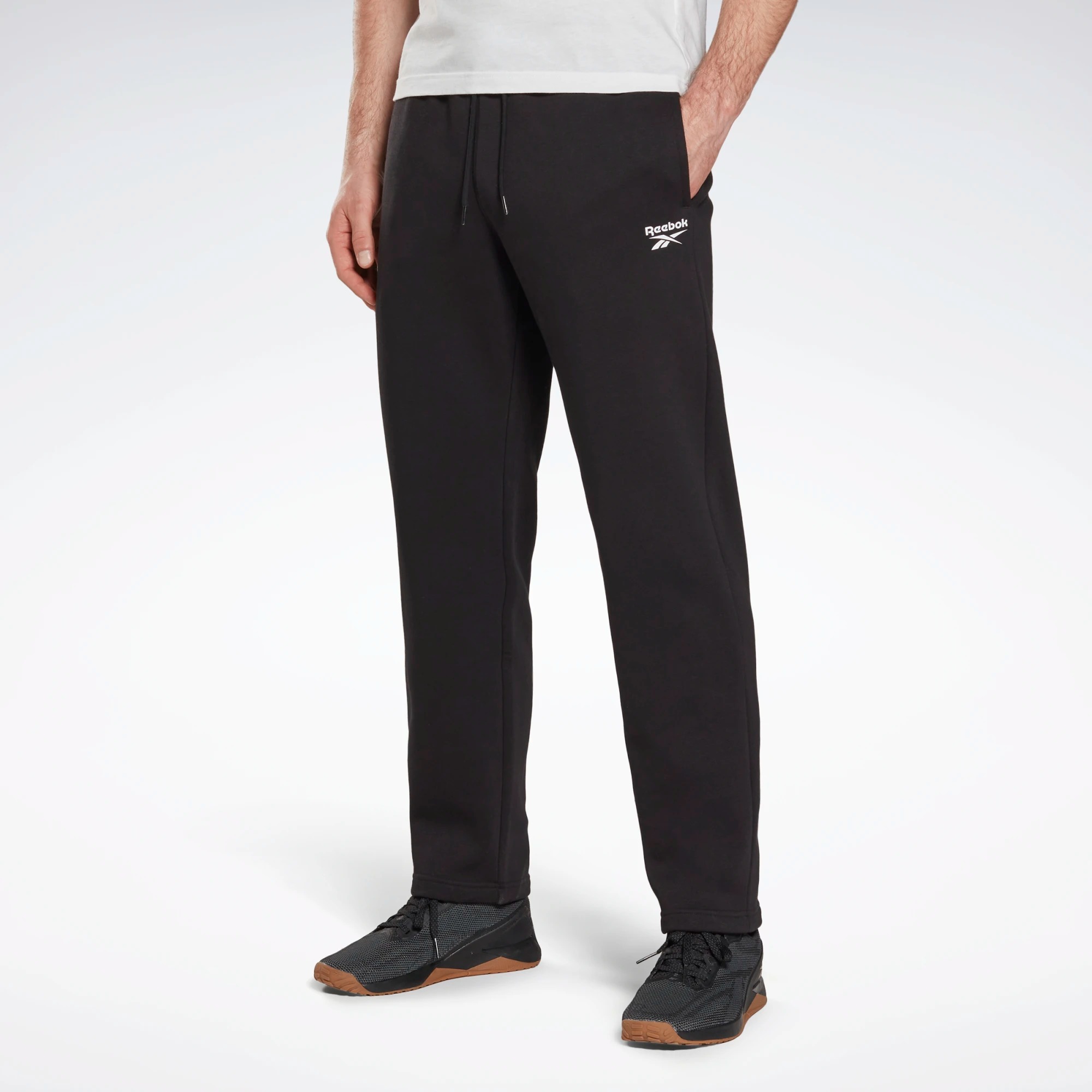 

Спортивные брюки мужские Reebok Identity Open Hem Pants черные XS, Identity Open Hem Pants