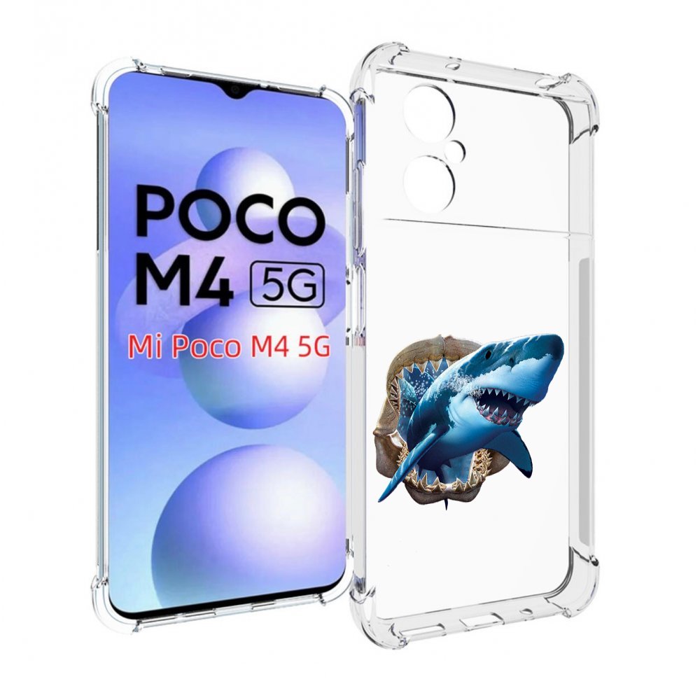 

Чехол MyPads челюсти для Xiaomi Poco M4 5G, Прозрачный, Tocco
