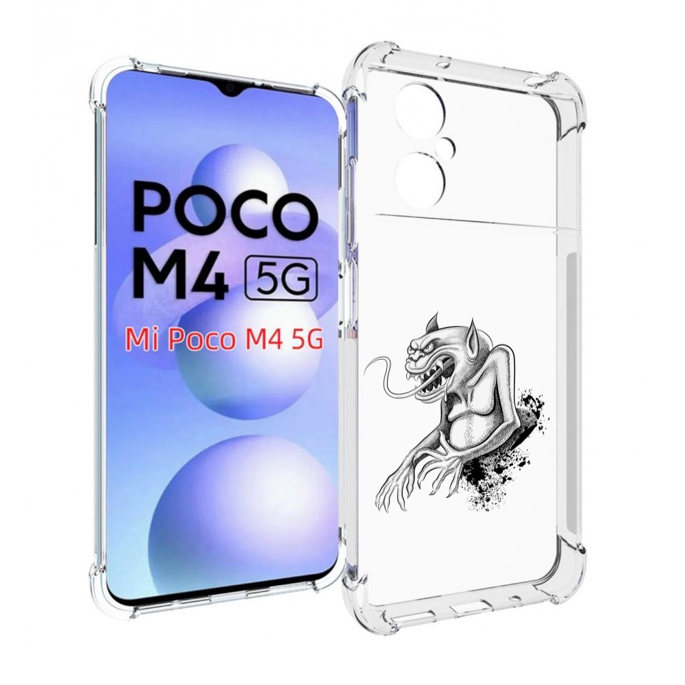 

Чехол MyPads чорт для Xiaomi Poco M4 5G, Прозрачный, Tocco