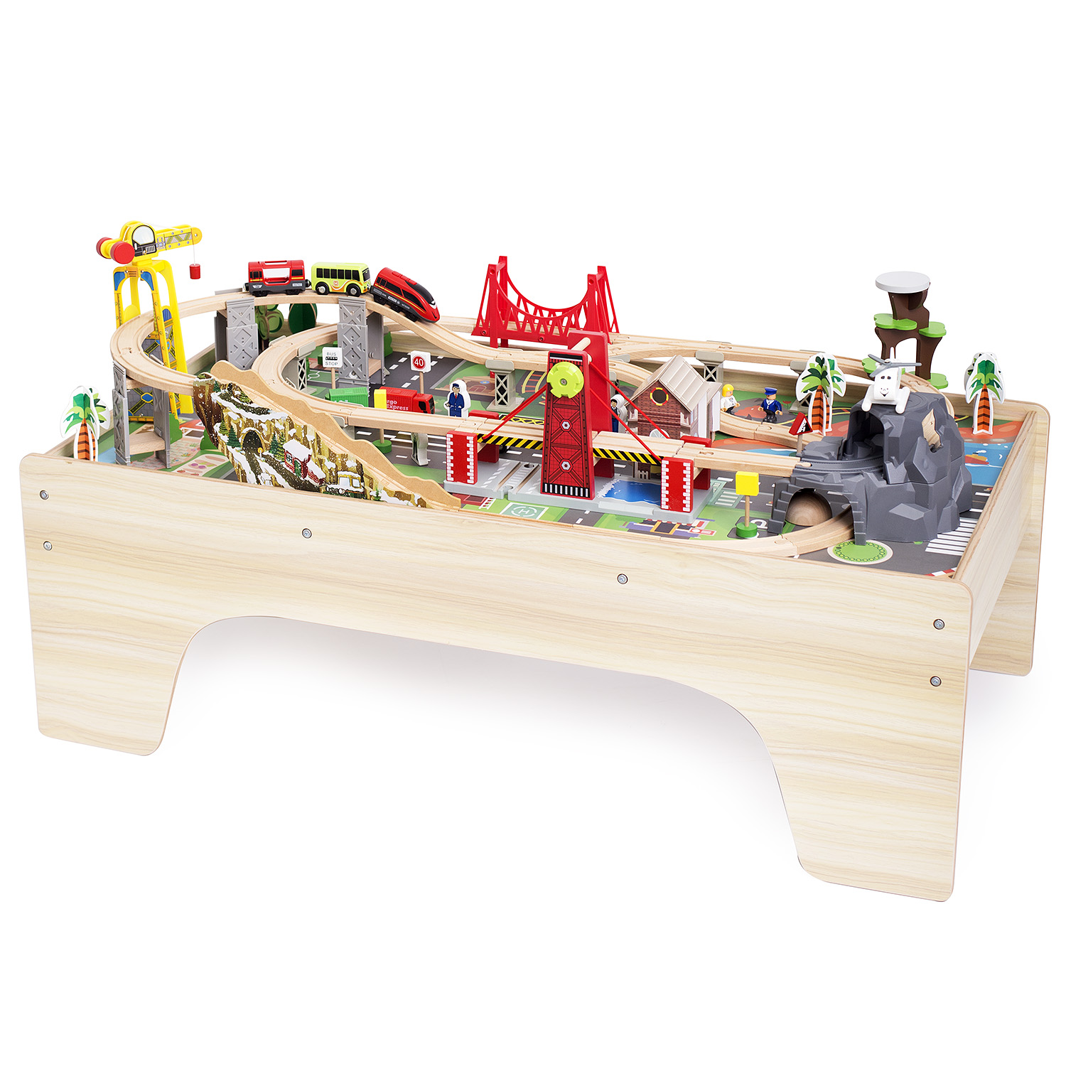 Игровой набор База Игрушек деревянная железная дорога со столом 100 дет kidkraft деревянная железная дорога горный водопад со столом