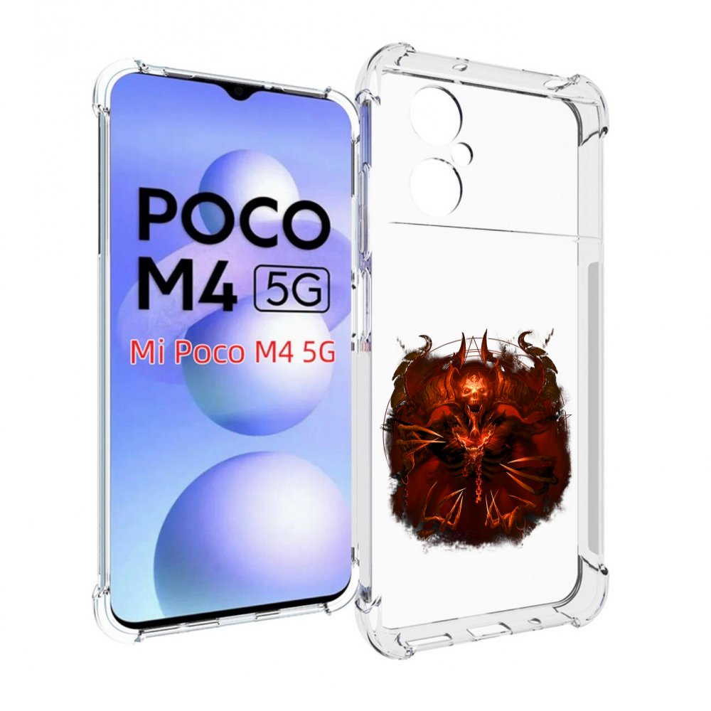 

Чехол MyPads яркий демон для Xiaomi Poco M4 5G, Прозрачный, Tocco