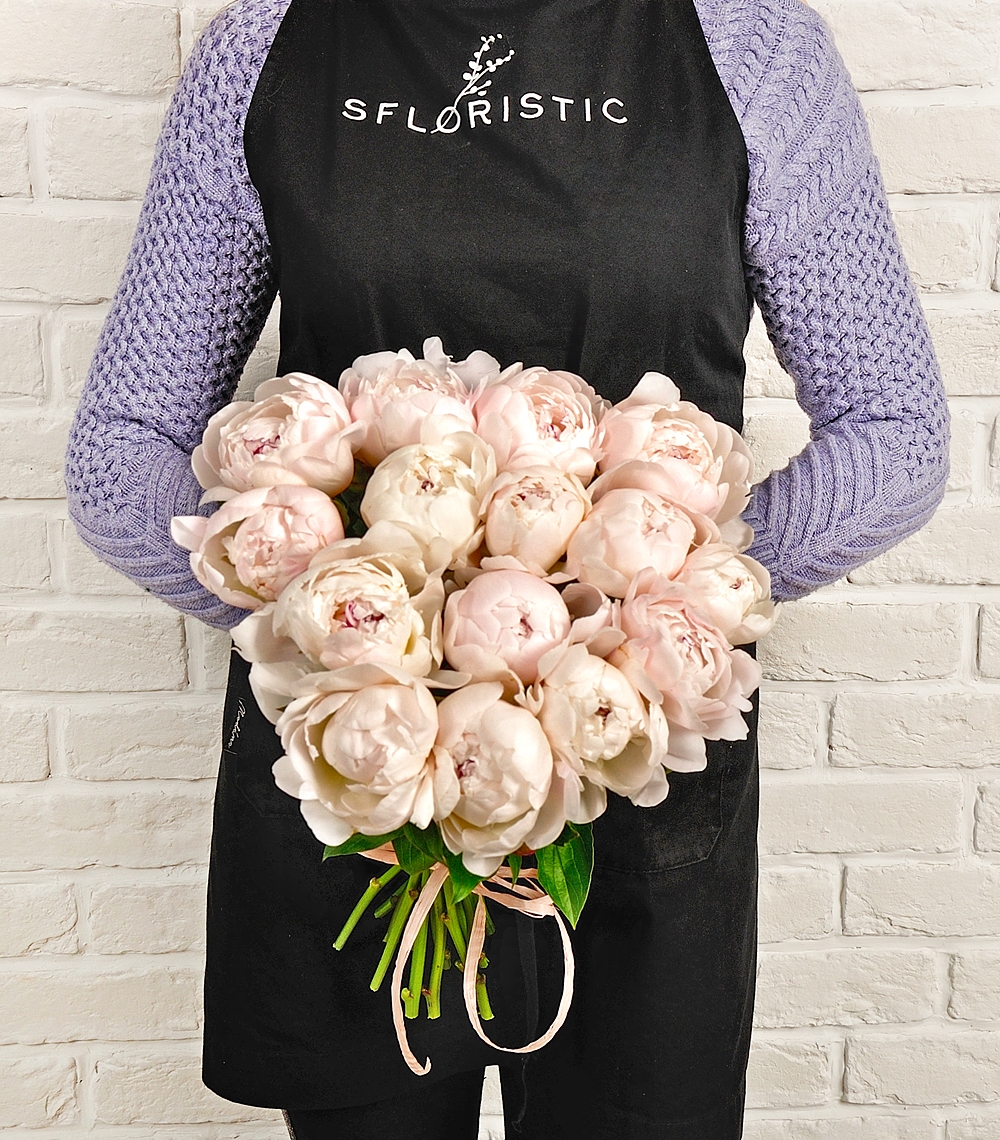 

Букет пионов 15 шт Sfloristic "Фестива" , 30 см