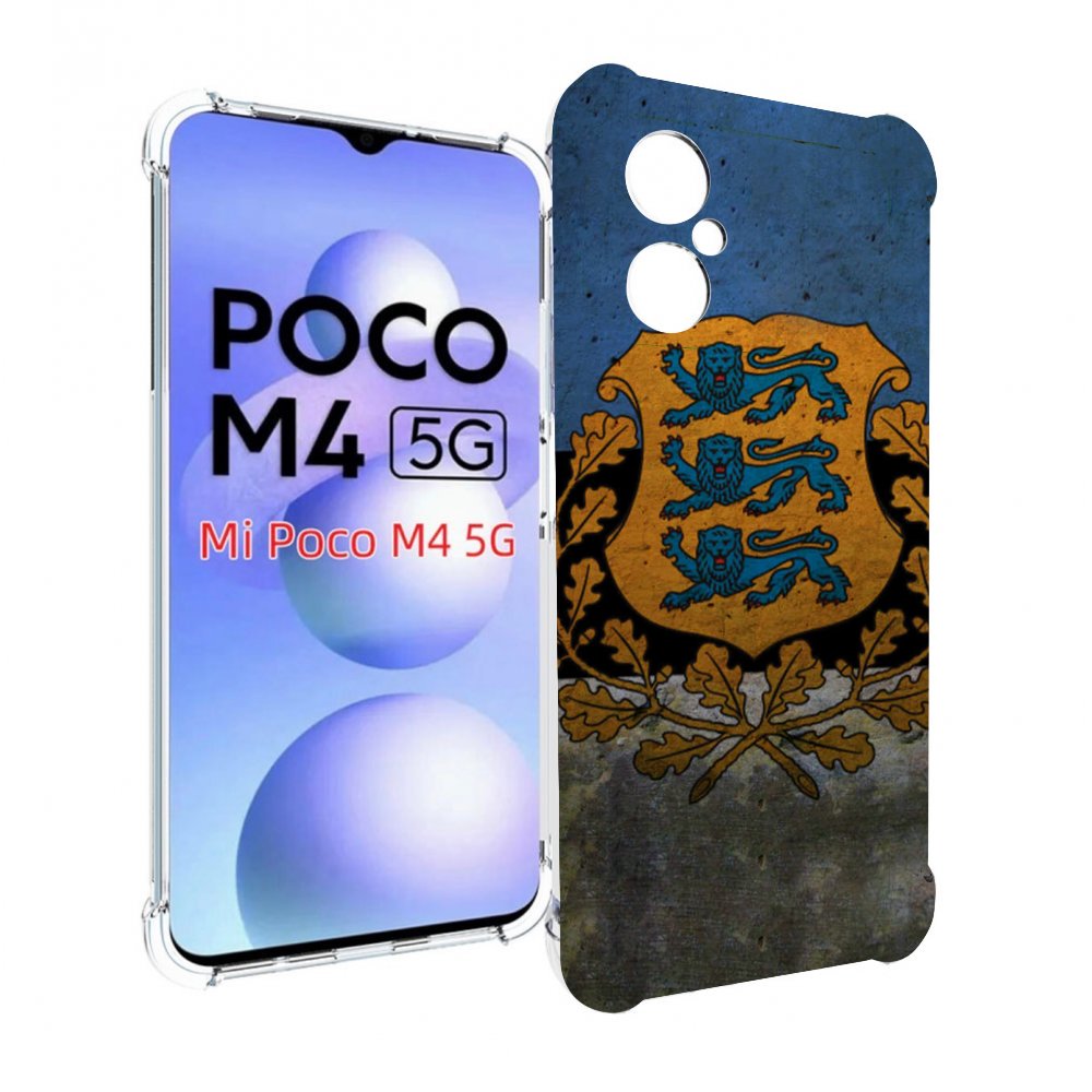 

Чехол MyPads герб флаг эстонии для Xiaomi Poco M4 5G, Прозрачный, Tocco