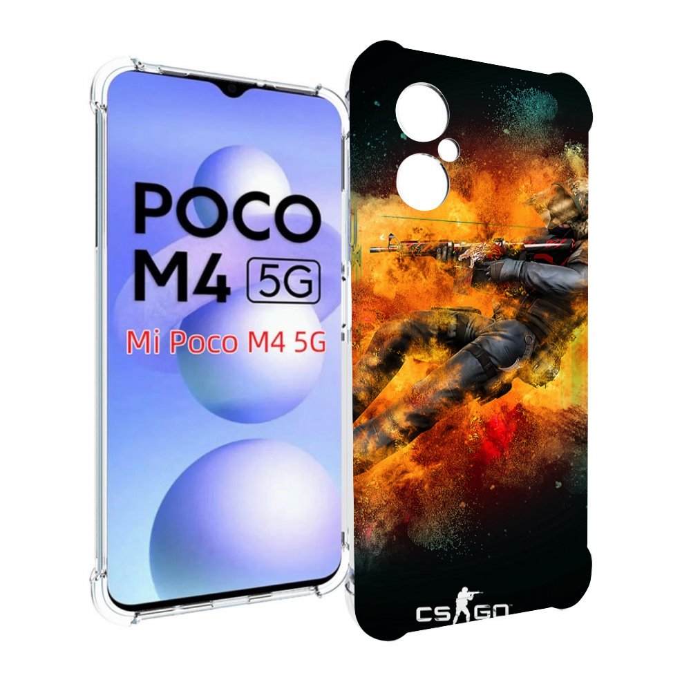 

Чехол MyPads CS-go Контр-террорист для Xiaomi Poco M4 5G, Прозрачный, Tocco