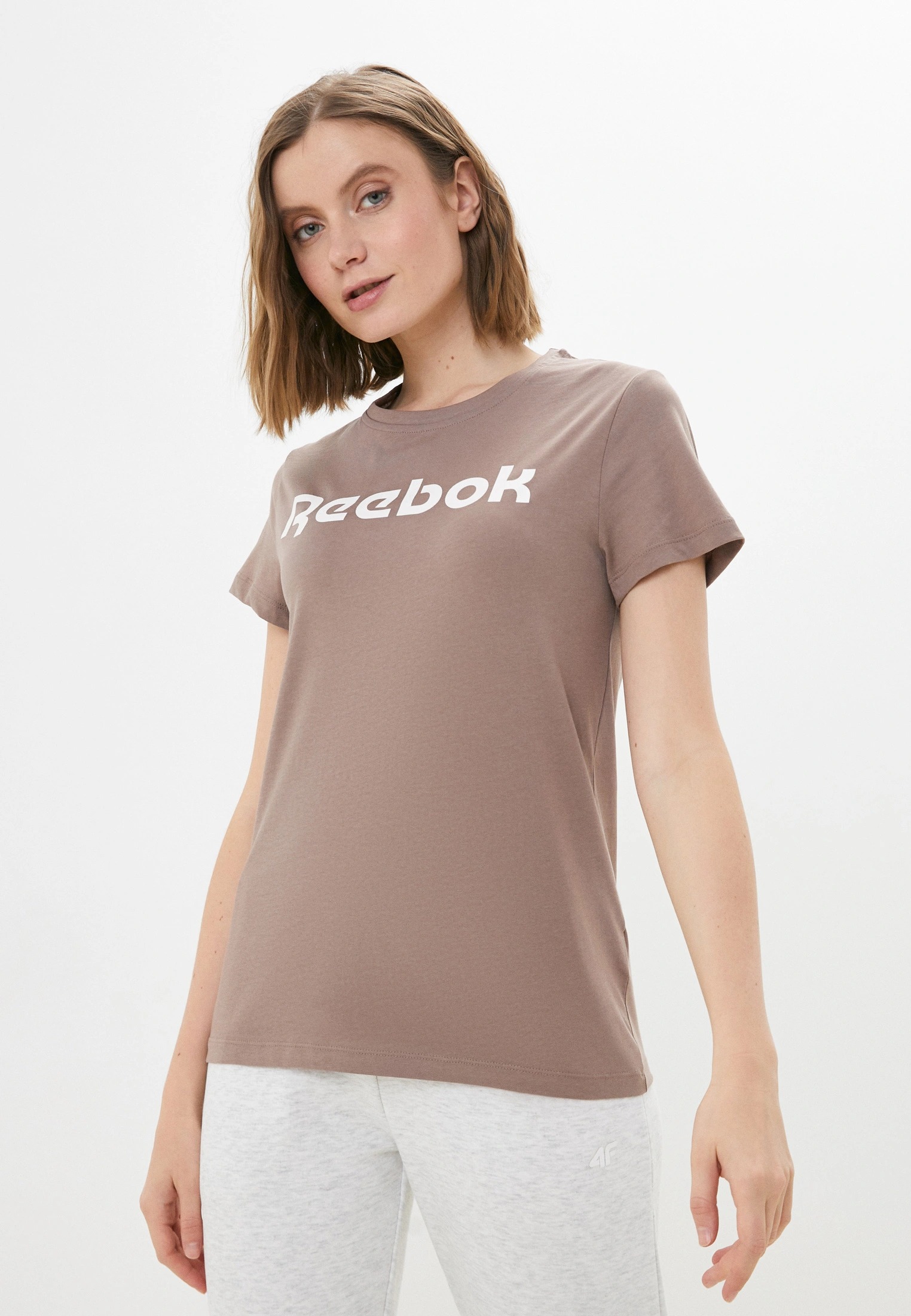 Футболка женская Reebok Graphic Tee коричневая M