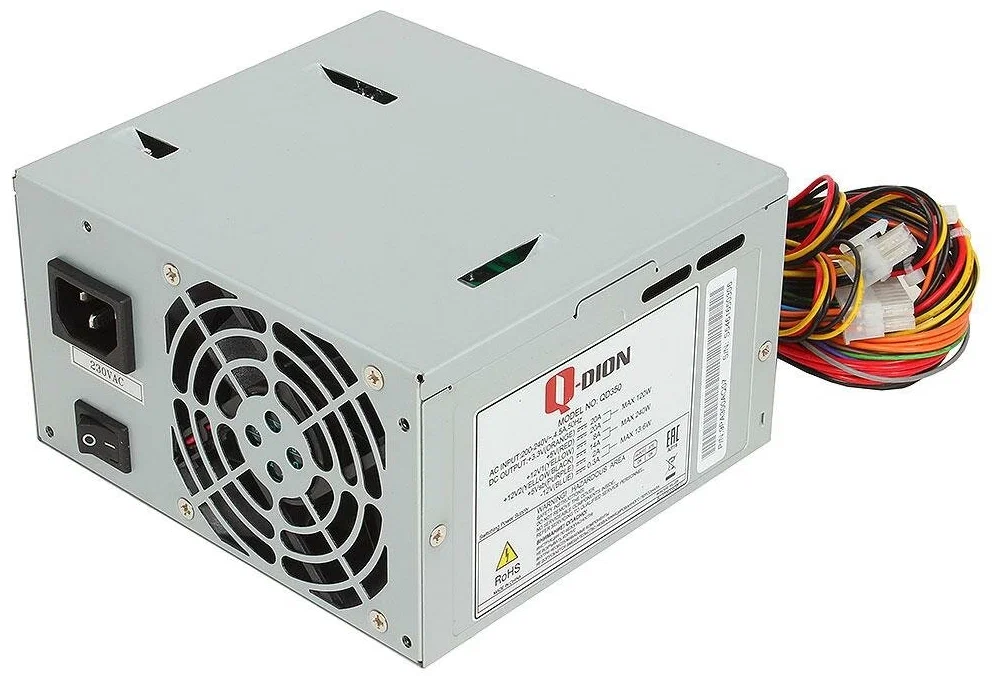 Блок питания Qdion ATX 350W Q-DION QD350 (24+4+4pin) 120mm fan 3xSATA