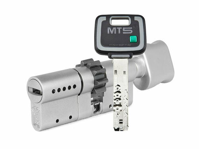 

Цилиндр Mul-t-Lock MT5+ ключ-вертушка (размер 33х48 мм) - Никель, Шестеренка (3 ключа), Серебристый