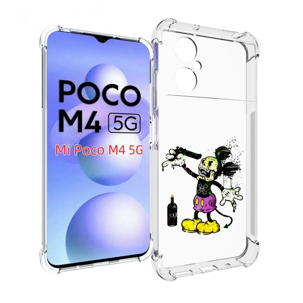 

Чехол MyPads Драг Микки для Xiaomi Poco M4 5G, Прозрачный, Tocco