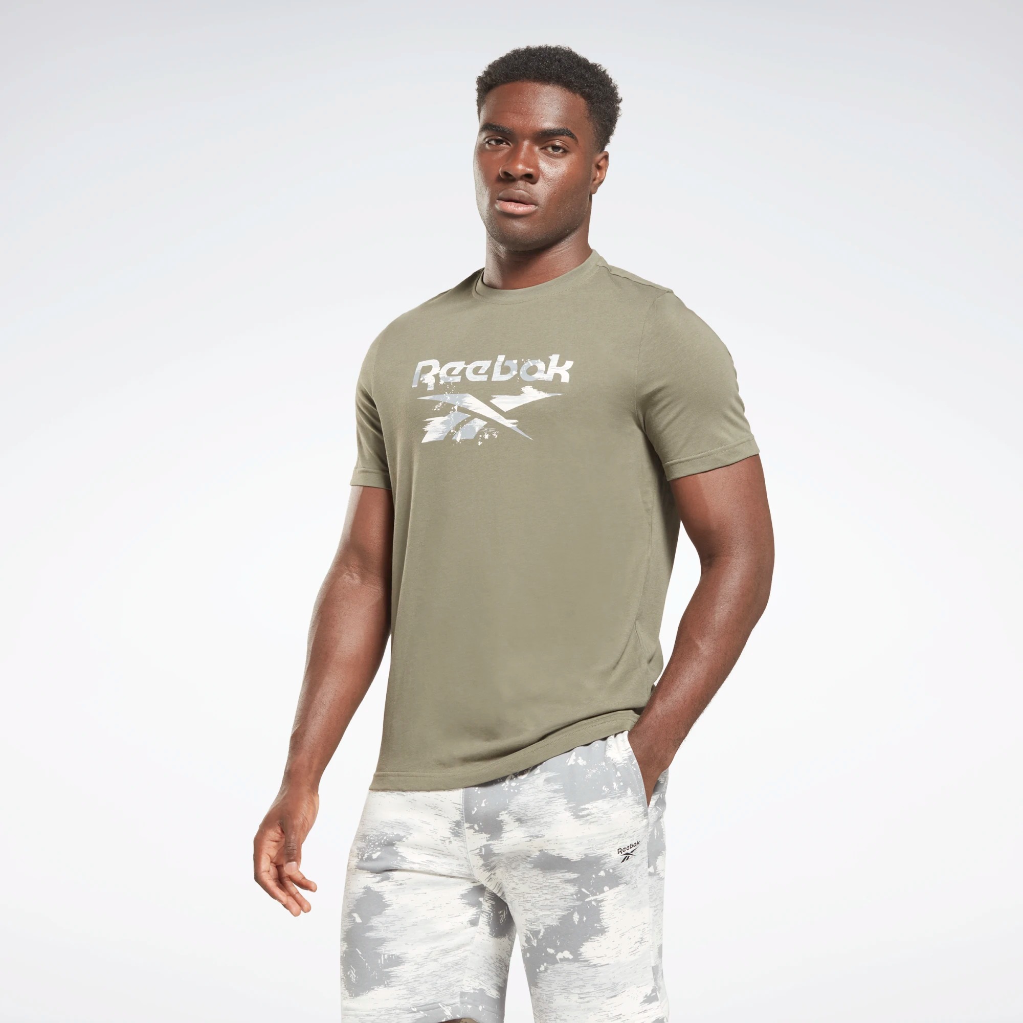 

Футболка мужская Reebok Identity Modern Camo T-Shirt зеленая XS, Зеленый, Identity Modern Camo T-Shirt