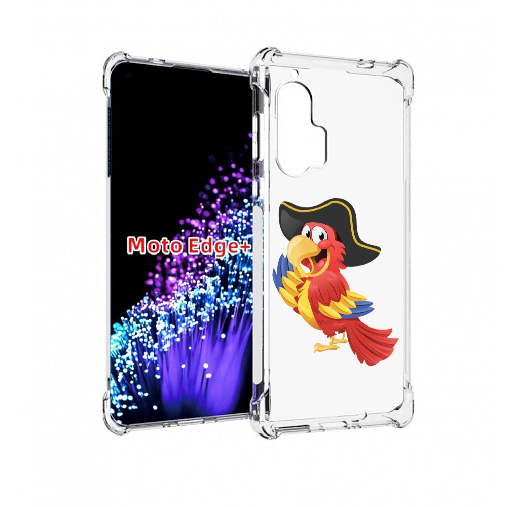 

Чехол MyPads попугай-пират для Motorola Edge+ Plus, Прозрачный, Tocco