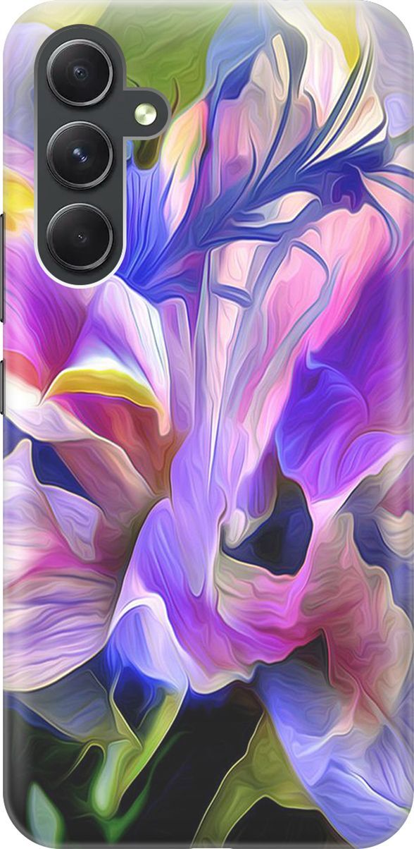 

Силиконовый чехол на Samsung Galaxy A54 5G "Цветочная абстракция", Зеленый;синий, 158756