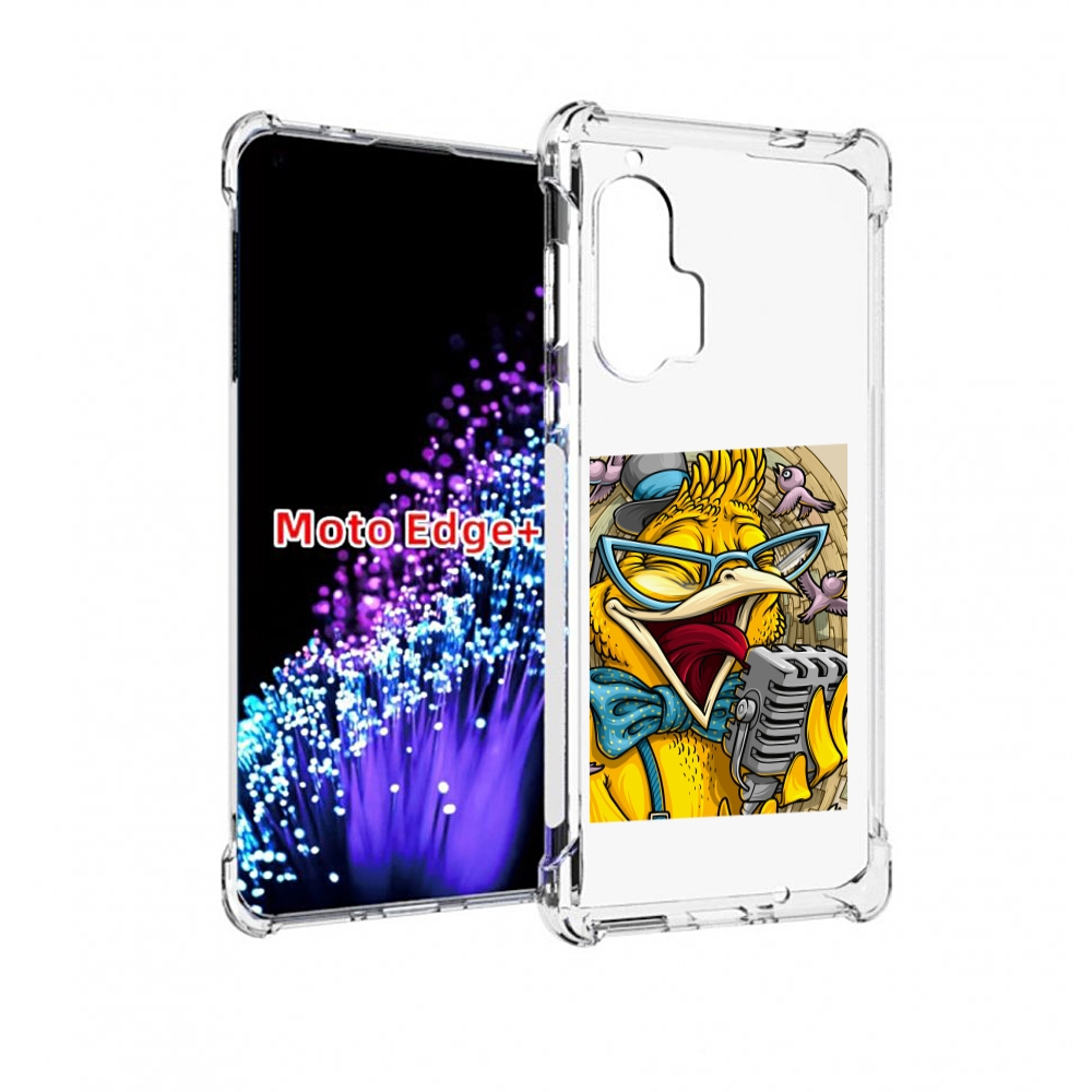 

Чехол MyPads поющая птичка для Motorola Edge+ Plus, Прозрачный, Tocco