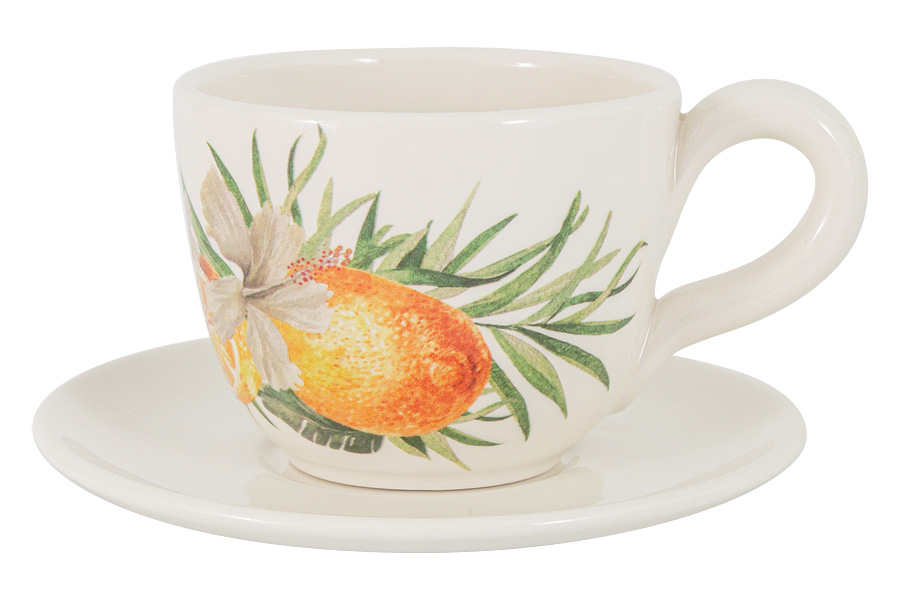 

Чайная пара Home & Style Sicilia чашка 0.4л блюдце HS7-933TP-30138_