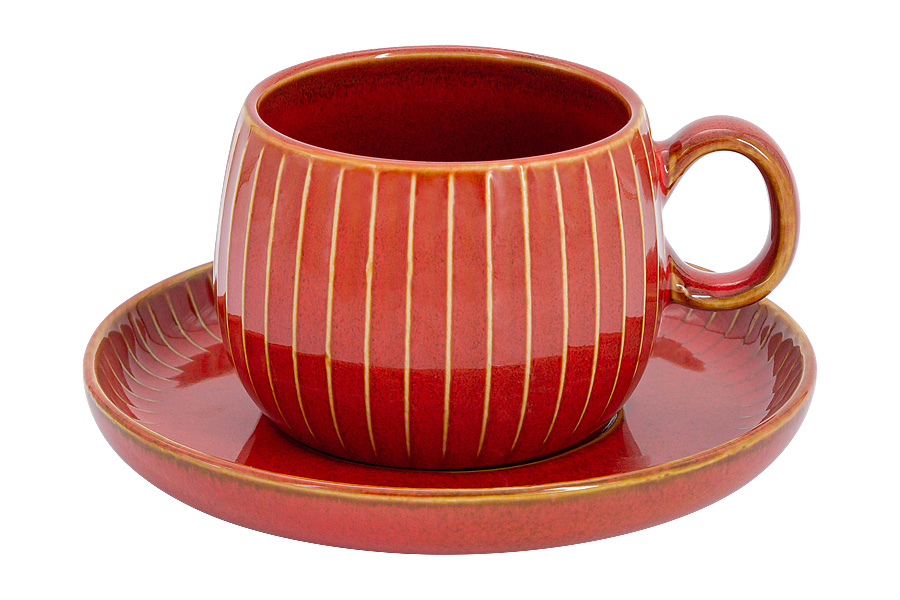 

Чайная пара Home & Style Comet терракота чашка 0.18л блюдце HS-HL863260-T_, Красный
