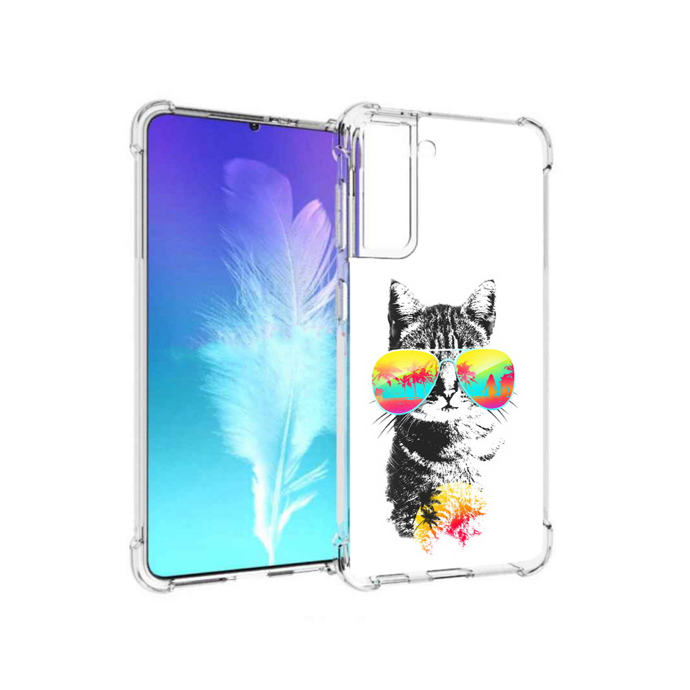 Чехол MyPads Tocco для Samsung Galaxy S21 крутой кот (PT157088.510.425)
