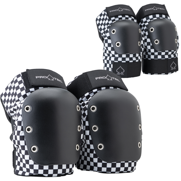 Защита коленей и локтей Pro-Tec Street Knee Elbow Pad Set Open Back Checker L