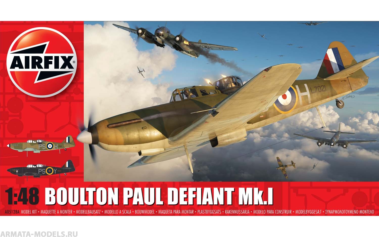 

A05128A Сборная модель самолета Boulton Paul Defiant Mk1